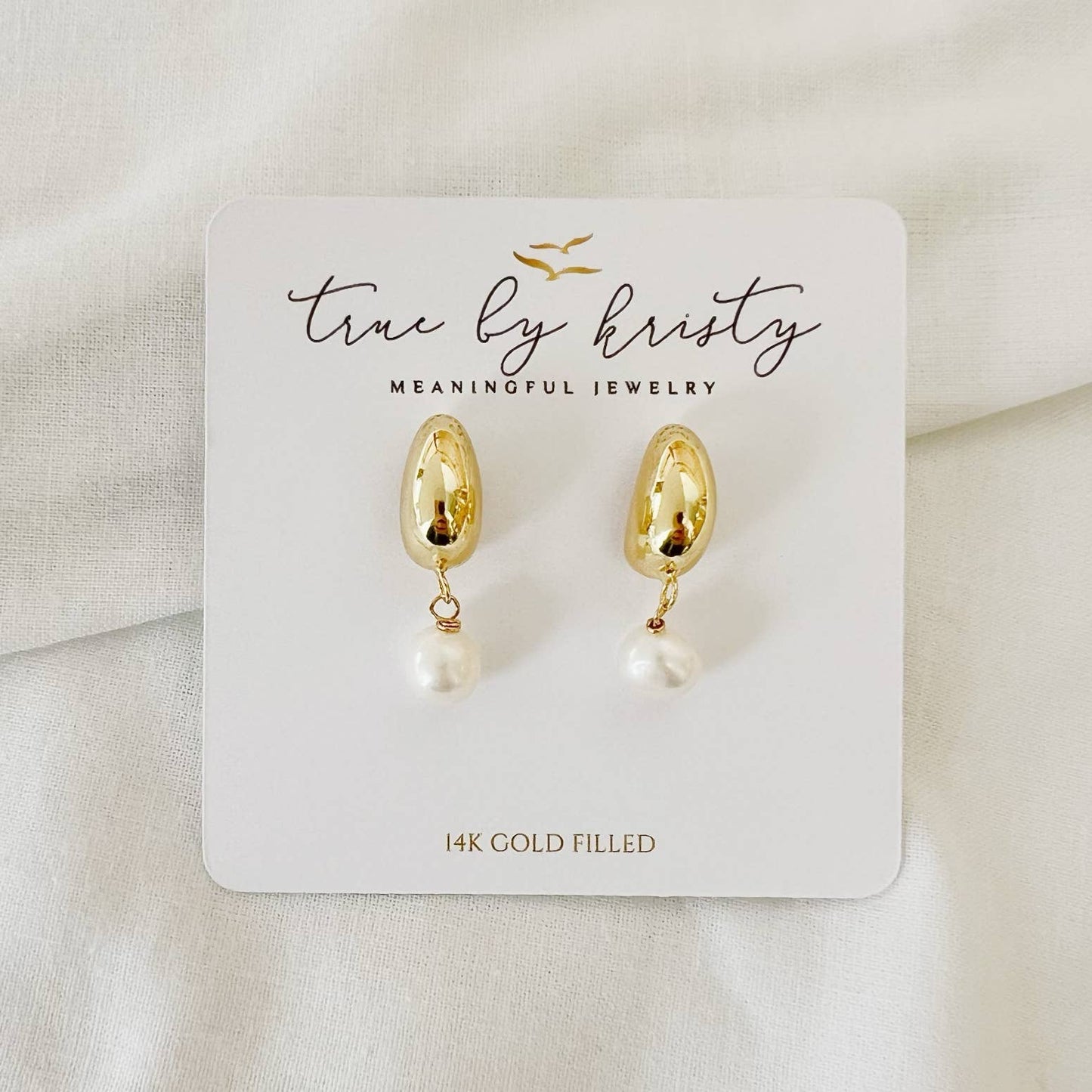 Freshwater Pearl Dome Studs Earrings